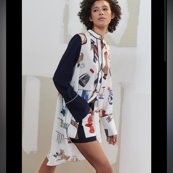 Monse- Runway Button Down New York Print Longsleeve Shirt - Picture 2 of 11
